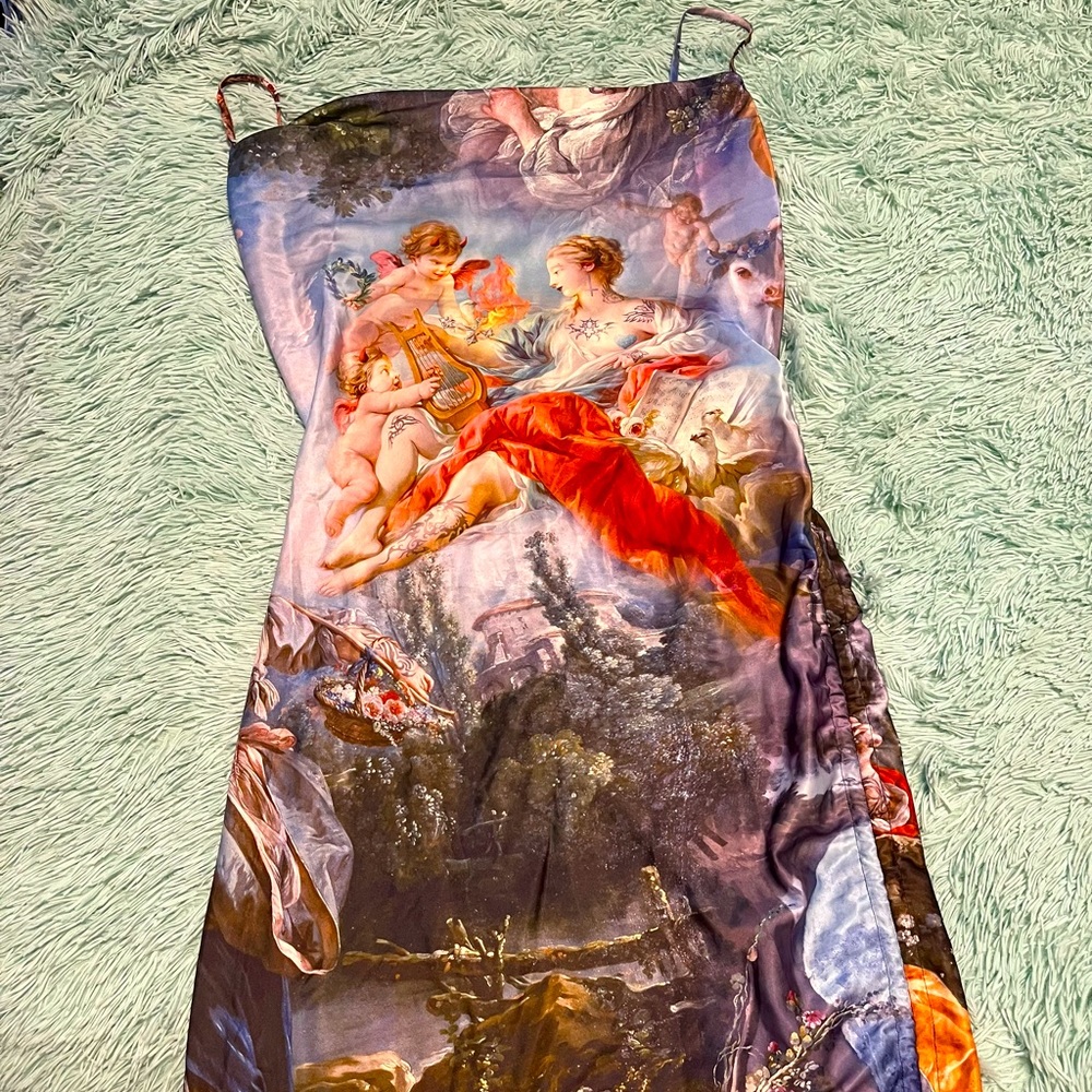 Dolls Kill Current Mood Renaissance Satin Slip Dress